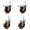 Service Caster 4 Inch High Temp Phenolic Swivel 3/8 Inch Stem Caster Total Lock Brake SCC, 2PK SCC-TSTTL20S414-PHSHT-381615-2-S-2 - alternate 1